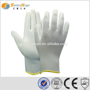 Sunnyhope 13 Калибровочные белые полиэфирные перчатки с покрытием